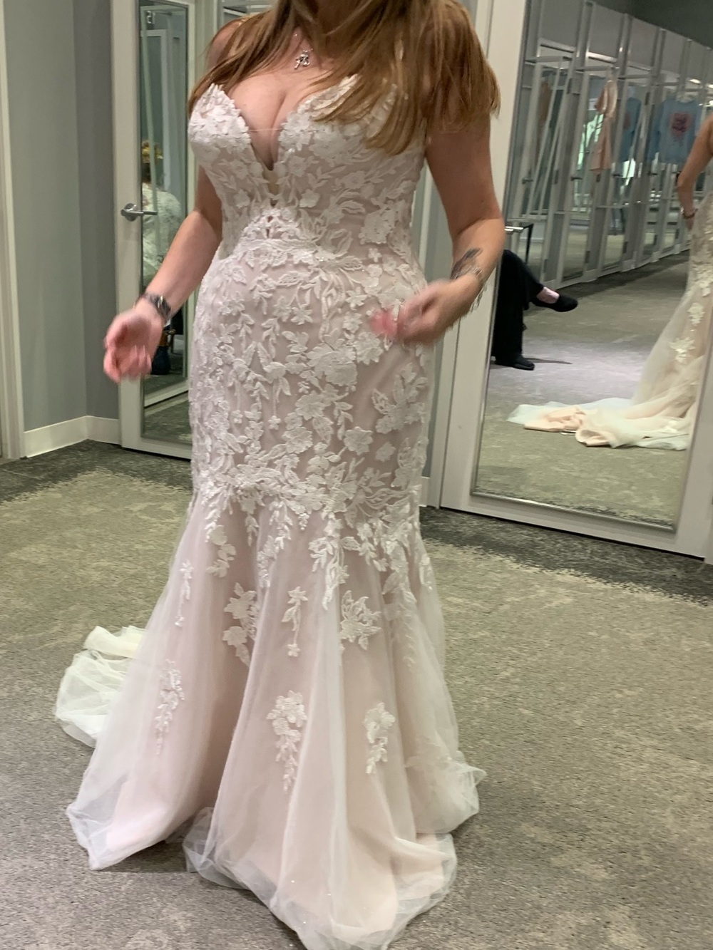 Oleg Cassini CWG912 Strapless Mermaid Bridal Gown